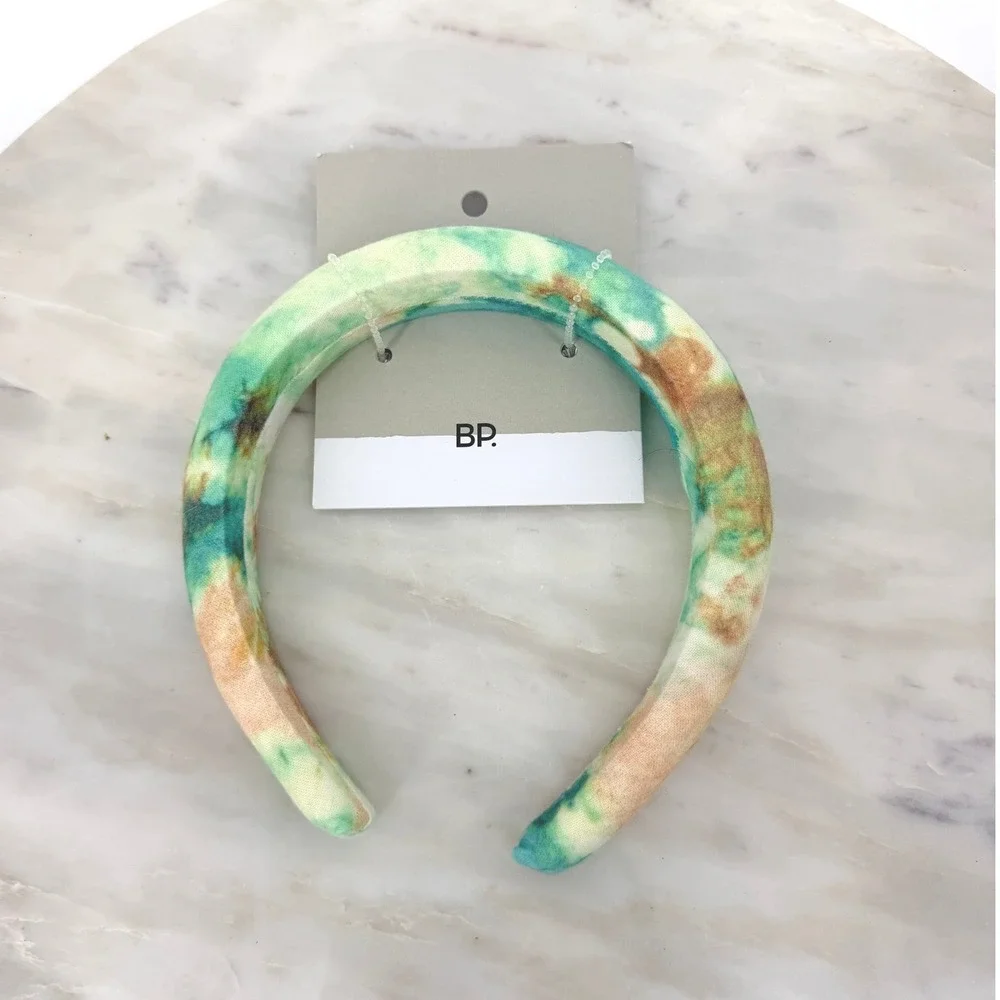 BP Nordstrom Rack Green Multi Tie Dye Padded Headband BPHF61SP21 NWT